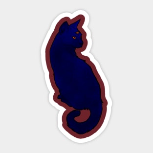 Black cat Sticker